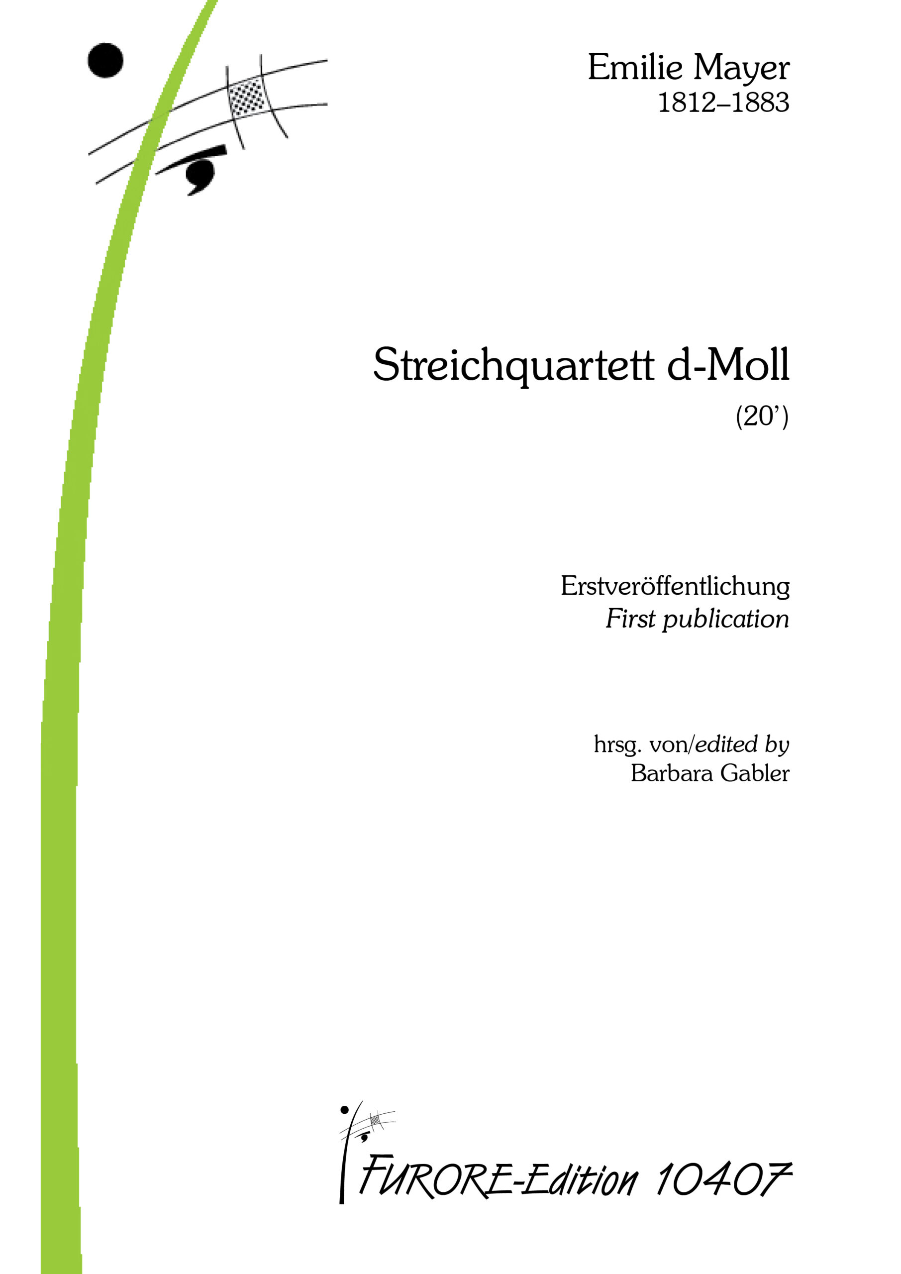 Vorderes Coverbild Streichqartett d-Moll