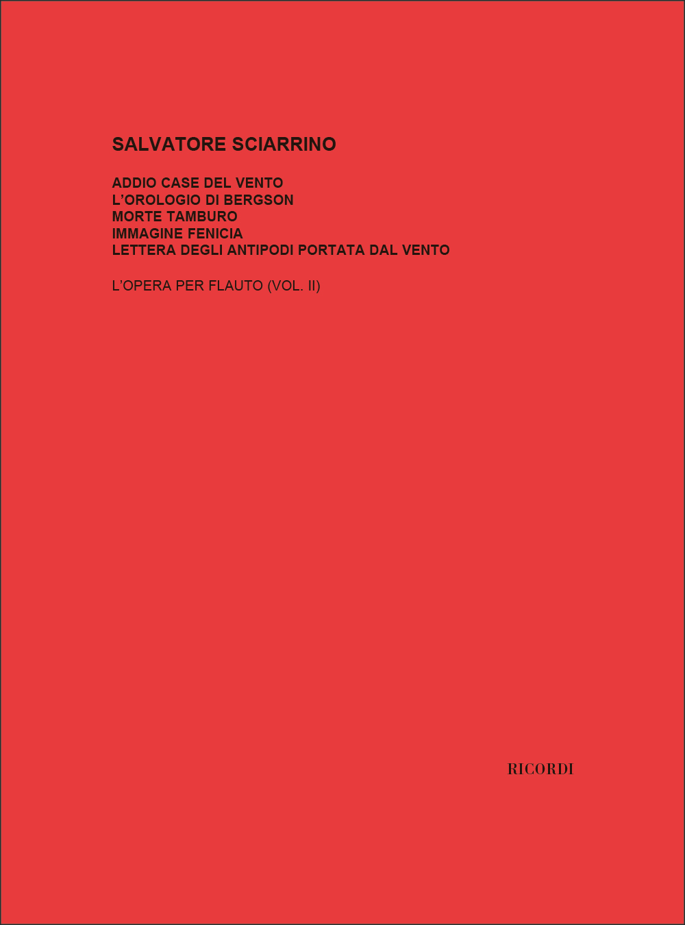 Vorderes Coverbild L'Opera Per Flauto 2