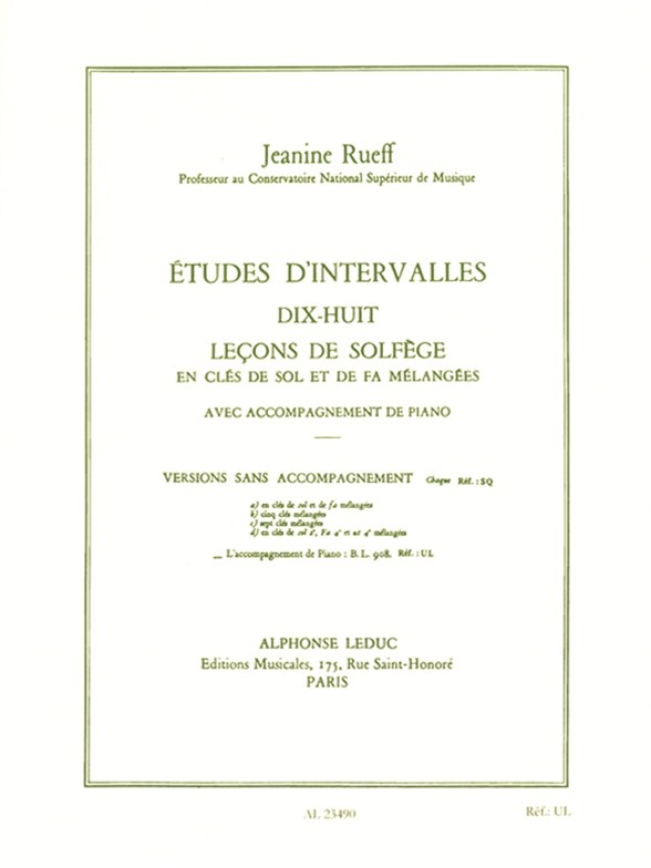 Vorderes Coverbild Etudes d'intervalles