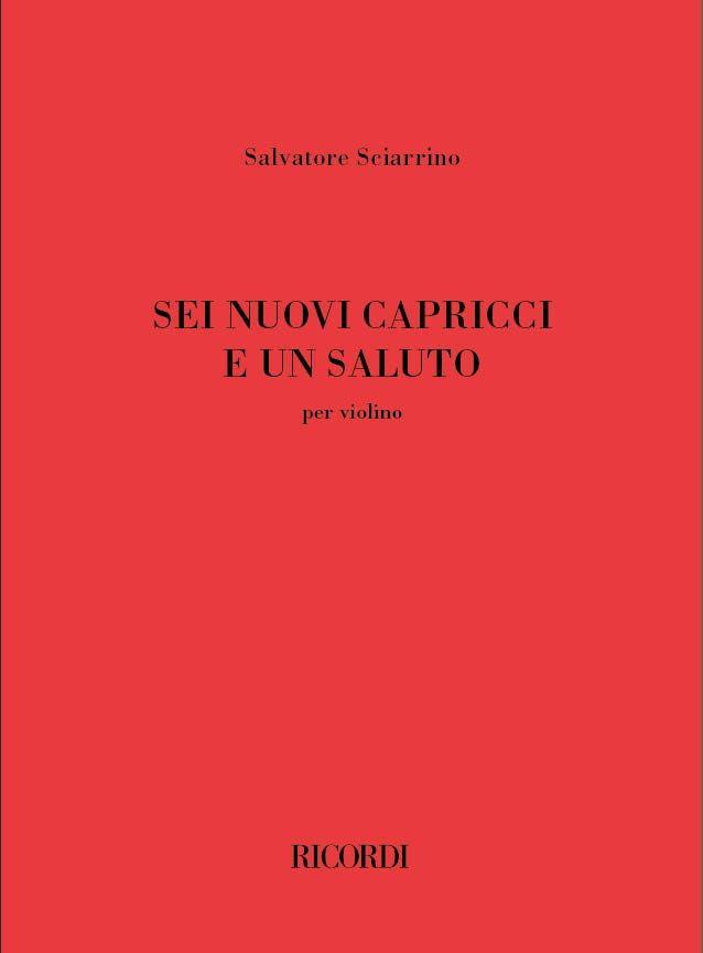Vorderes Coverbild Sei nuovi capricci e un saluto