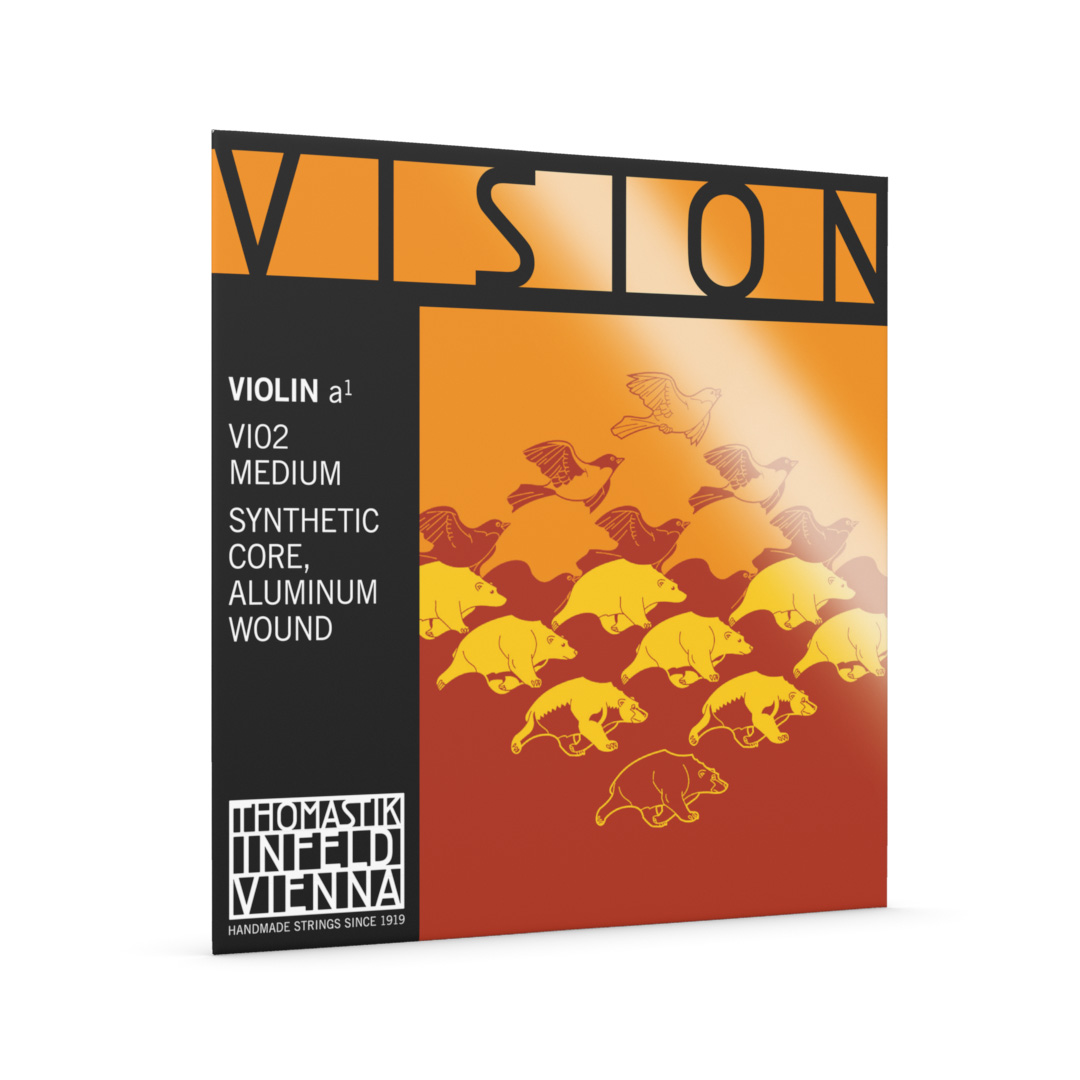 Vorderes Coverbild VISION Violinsaite a 4/4 - Synthetischer Kern, Silber umsponnen