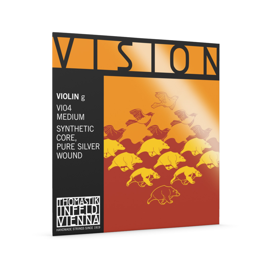 Vorderes Coverbild VISION Violinsaite G 4/4 - Synthetischer Kern, Silber umsponnen