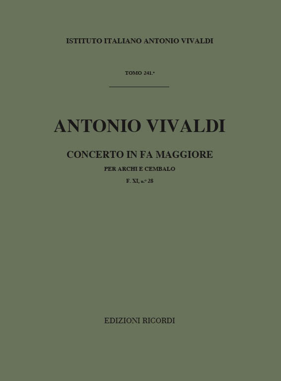 Vorderes Coverbild Konzert F-Dur RV 141