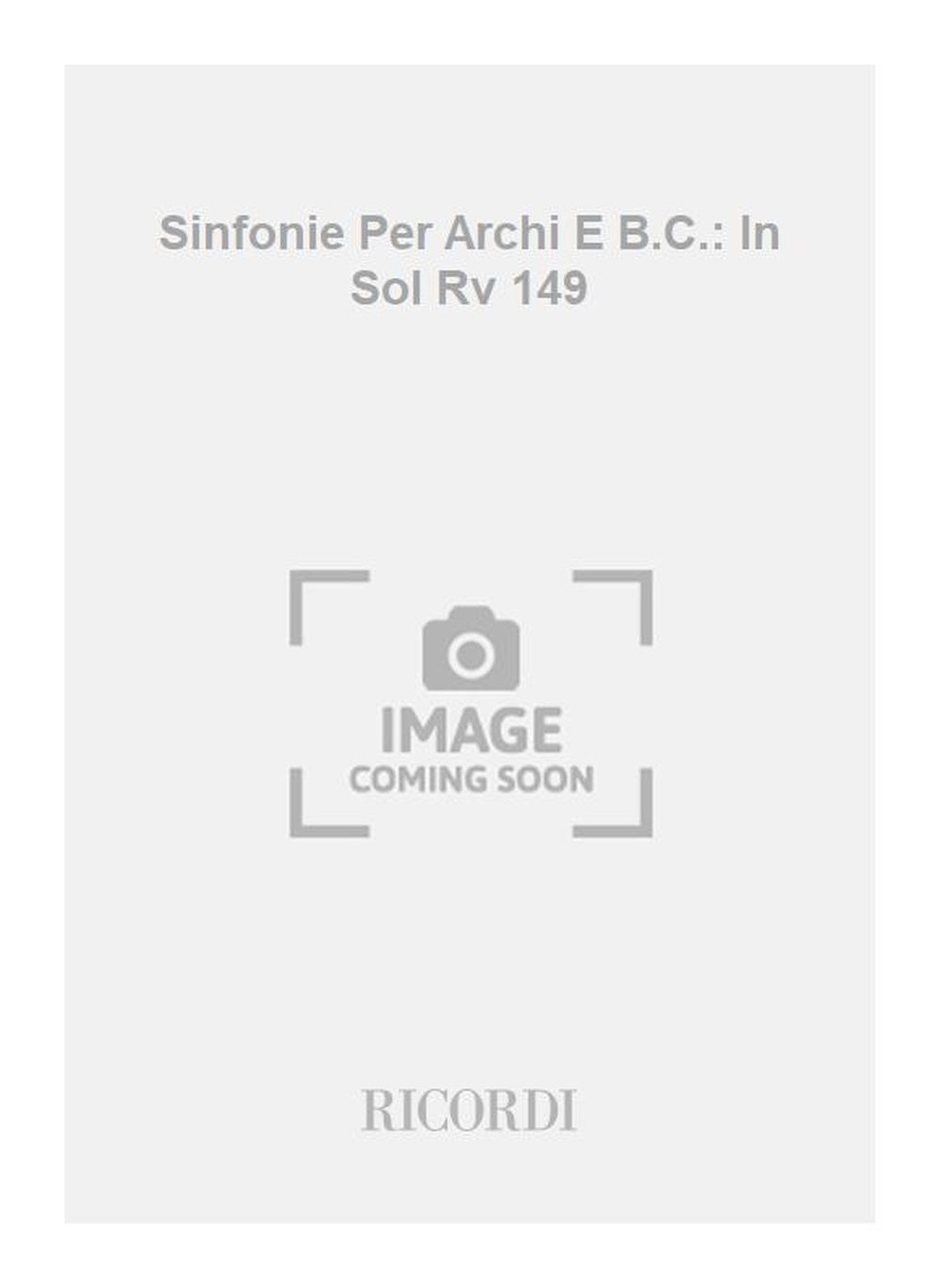 Vorderes Coverbild Symphonie G-Dur RV 149