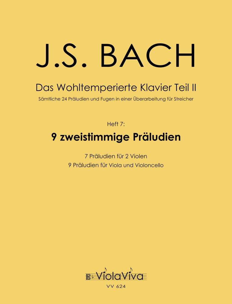 Vorderes Coverbild Wohltemperiertes Klavier Teil 2, Heft 7: Zweistimmige Präludien