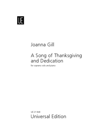 Vorderes Coverbild A Song of Thanksgiving and Dedication