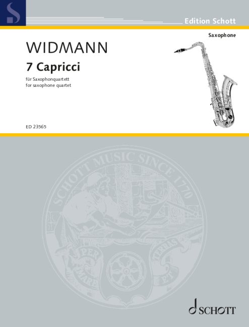 Vorderes Coverbild 7 Capricci für Saxophonquartett