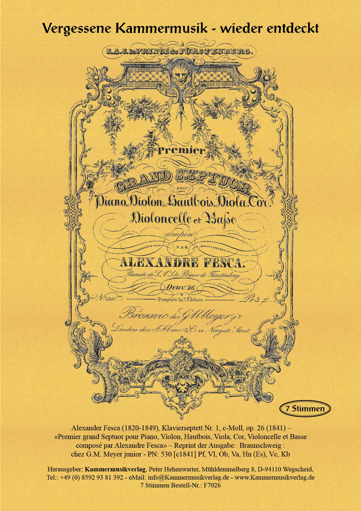 Anderes Coverbild Septett Nr. 1 c-Moll op. 26