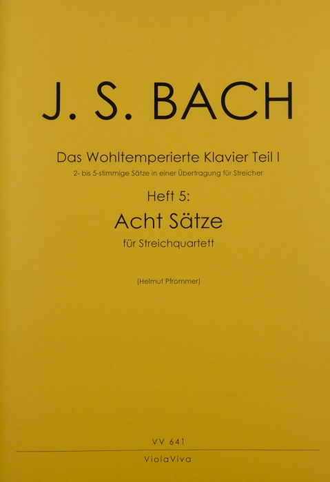 Vorderes Coverbild Wohltemperiertes Klavier Teil 1, Heft 5: 8 vierstimmige Sätze