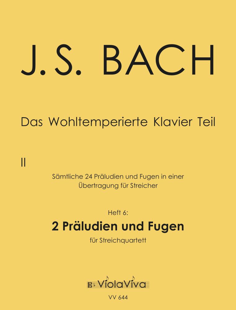 Vorderes Coverbild Wohltemperiertes Klavier Teil 2, Heft 6: 2 vierstimmige Präludien und Fugen