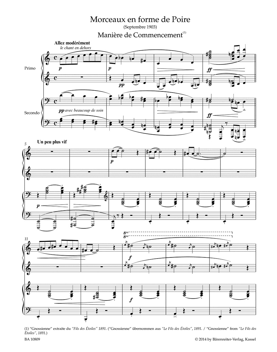 Anderes Coverbild 3 Morceaux en forme de Poire für Klavier zu vier Händen