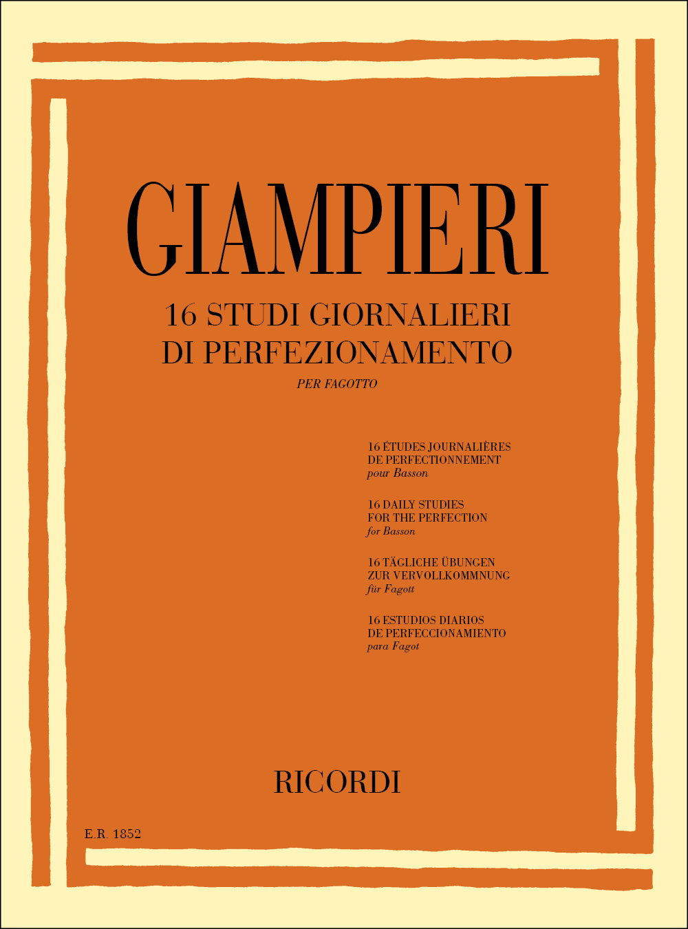 Vorderes Coverbild 16 Studi Giornalieri Di Perfezionamento