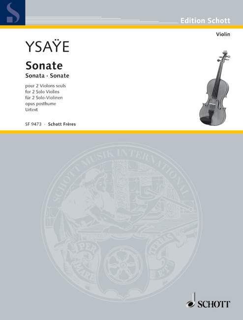 Vorderes Coverbild Sonate pour 2 violons seuls op. posthume