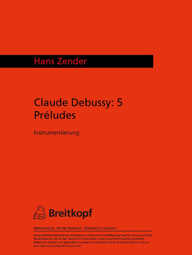 Vorderes Coverbild Debussy - 5 Preludes