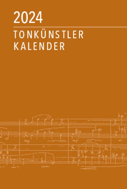 Vorderes Coverbild Tonkünstler-Kalender 2024
