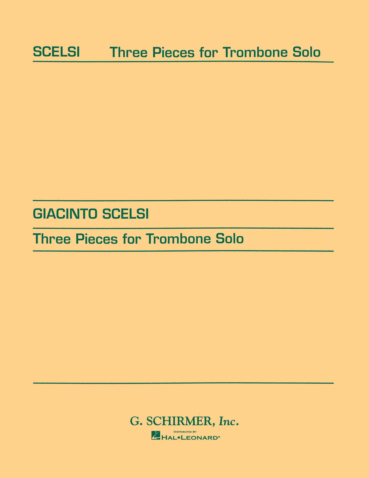 Vorderes Coverbild Three pieces for Trombone Solo