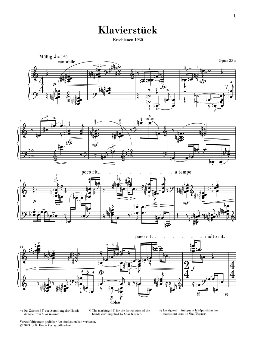 Anderes Coverbild Klavierstücke op. 33a & 33b