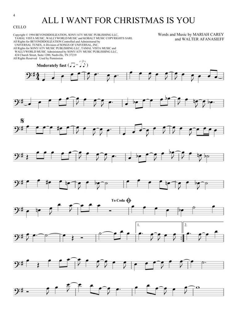 Anderes Coverbild 101 Christmas Songs for Cello