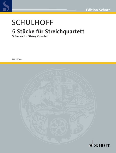 Anderes Coverbild 5 Stücke für Streichquartett
