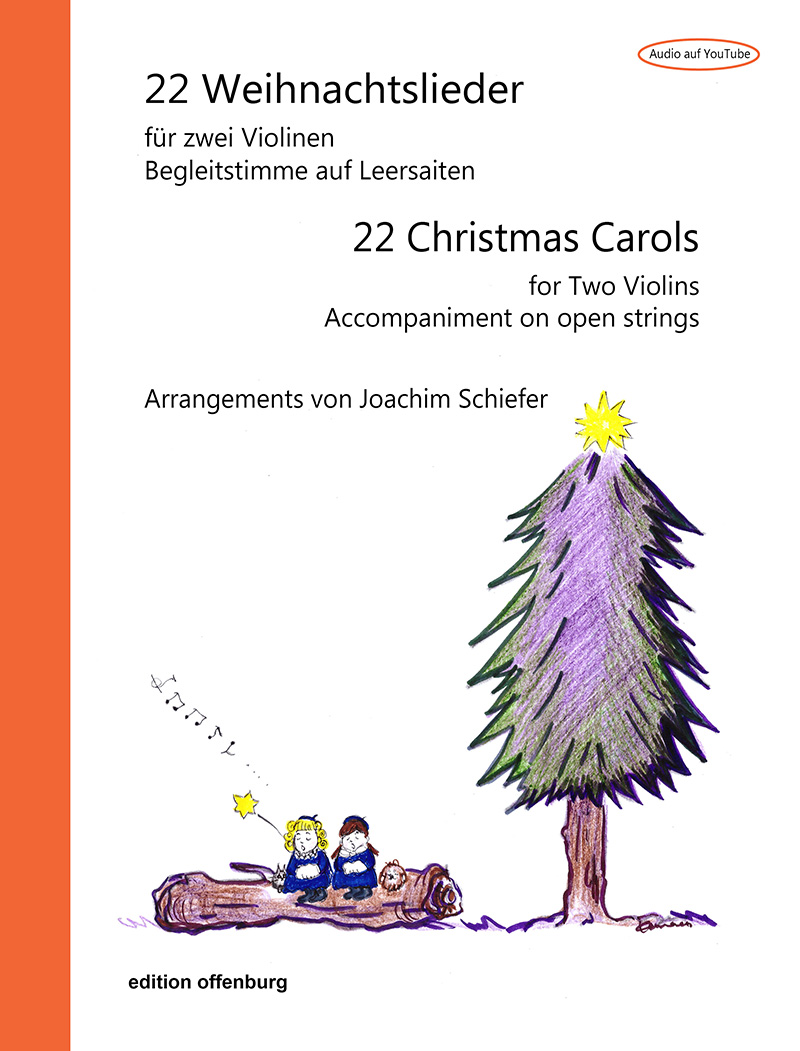Vorderes Coverbild 22 Weihnachtslieder für zwei Violinen