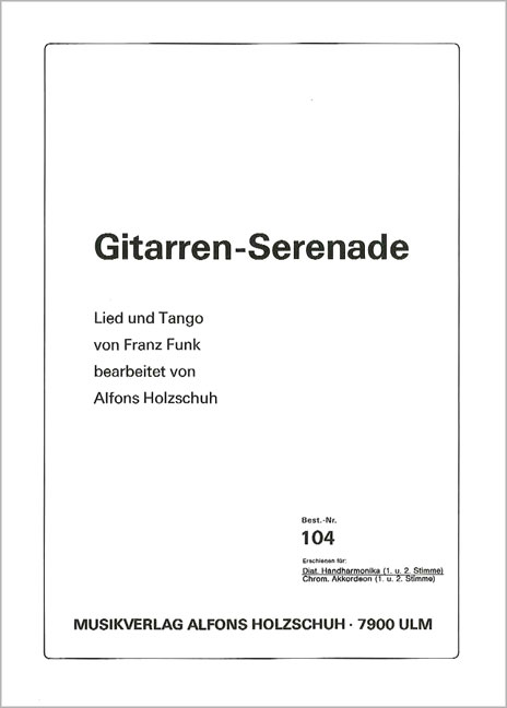 Vorderes Coverbild Gitarren Serenade
