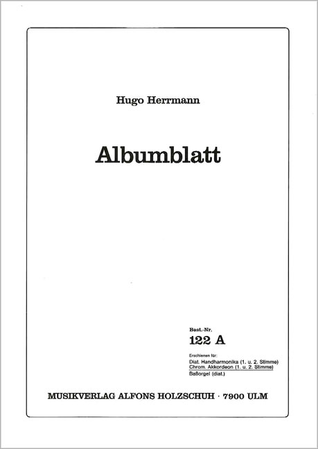 Vorderes Coverbild Albumblatt