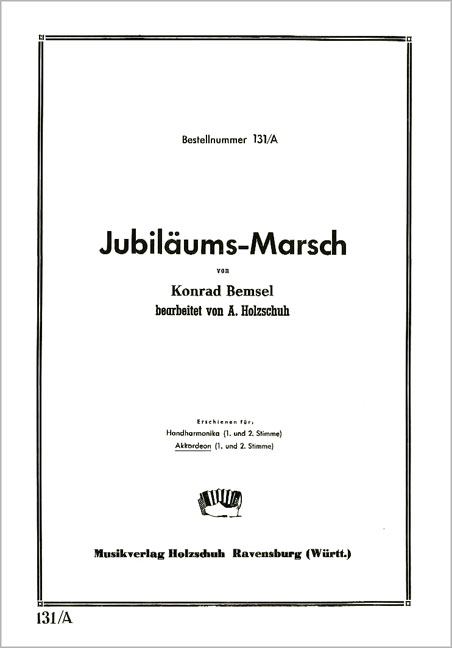 Vorderes Coverbild Jubiläumsmarsch