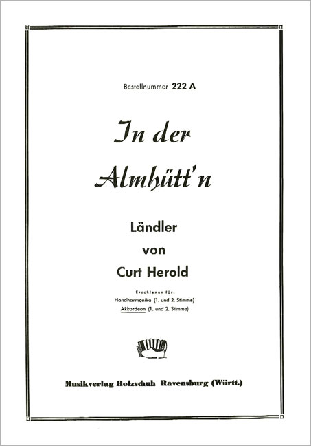 Vorderes Coverbild In der Almhüttn
