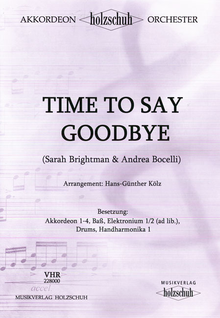 Vorderes Coverbild Time To Say Goodbye