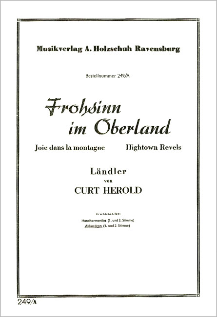 Vorderes Coverbild Frohsinn im Oberland