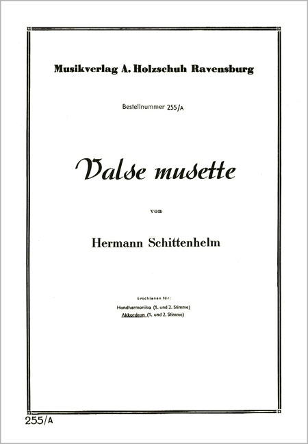 Vorderes Coverbild Valse Musette