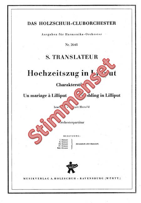 Vorderes Coverbild Hochzeitszug in Liliput