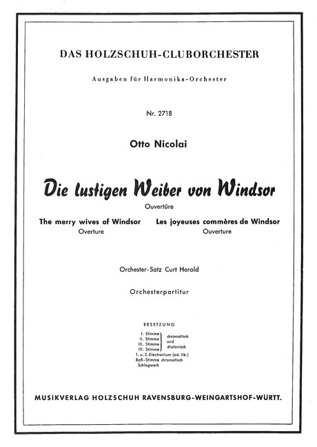 Vorderes Coverbild Die lustigen Weiber von Windsor