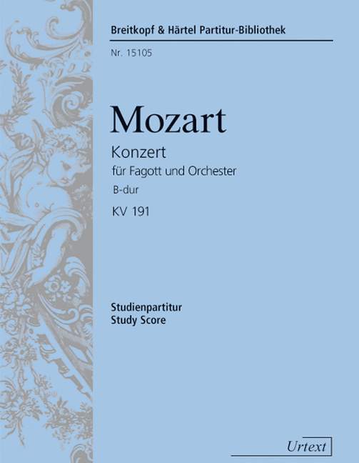 Vorderes Coverbild Fagottkonzert B-dur KV 191 (186e)