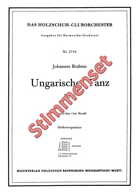 Vorderes Coverbild Ungarischer Tanz Nr. 7
