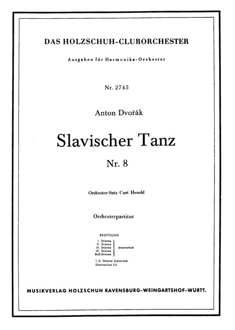 Vorderes Coverbild Slavischer Tanz Nr. 8