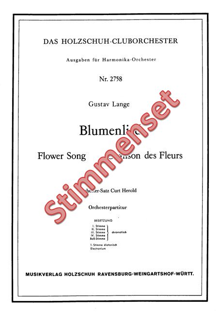 Vorderes Coverbild Blumenlied