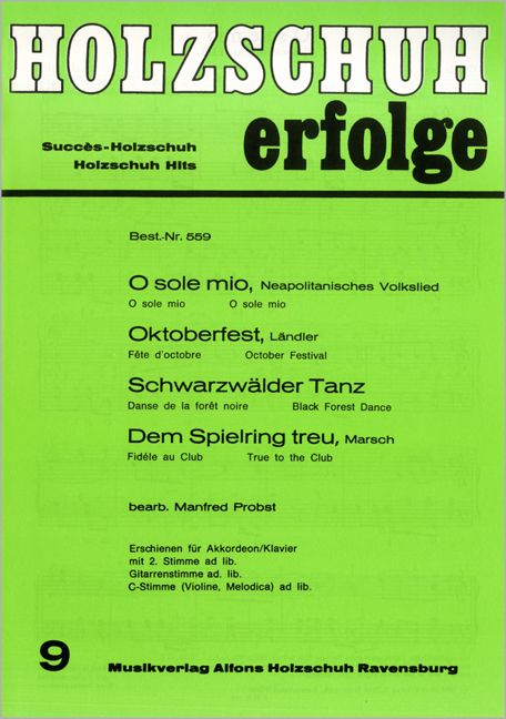 Vorderes Coverbild Holzschuh Erfolge, Band  9