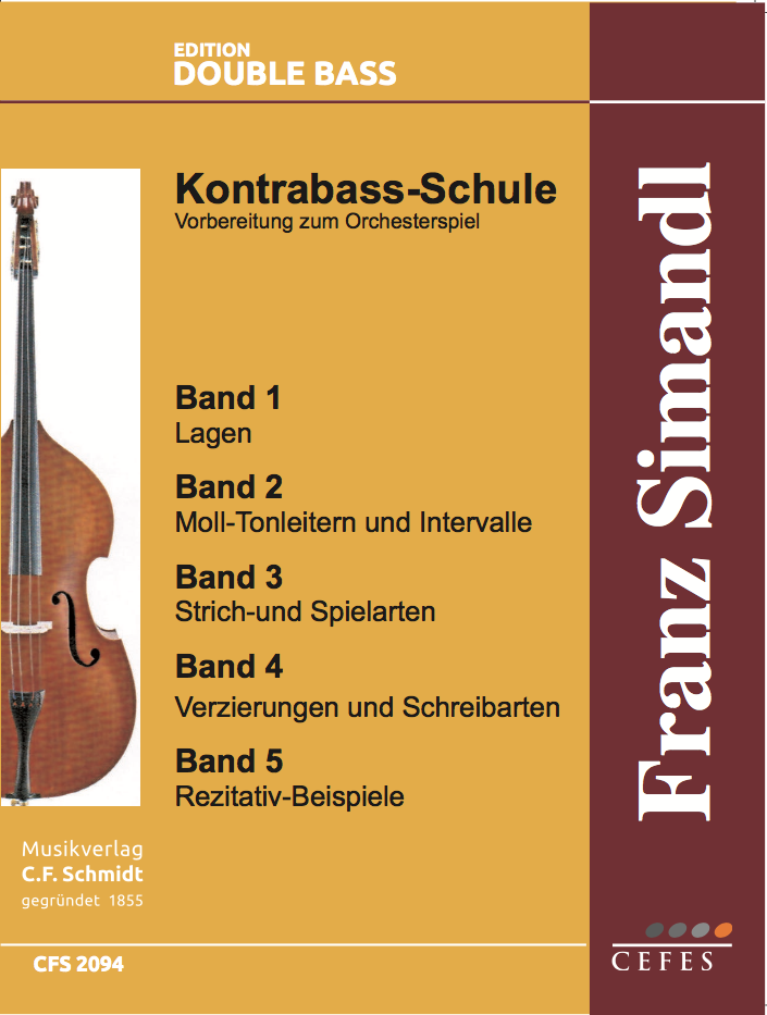 Vorderes Coverbild Kontrabass-Schule Teil 1 kplt. Band 1 - 5