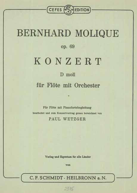 Vorderes Coverbild Konzert für Flöte op. 69