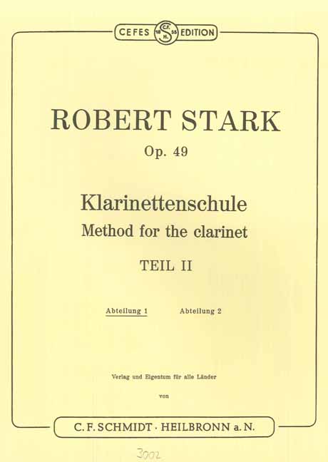 Vorderes Coverbild Klarinettenschule op. 49 - Band 2 Teil 1