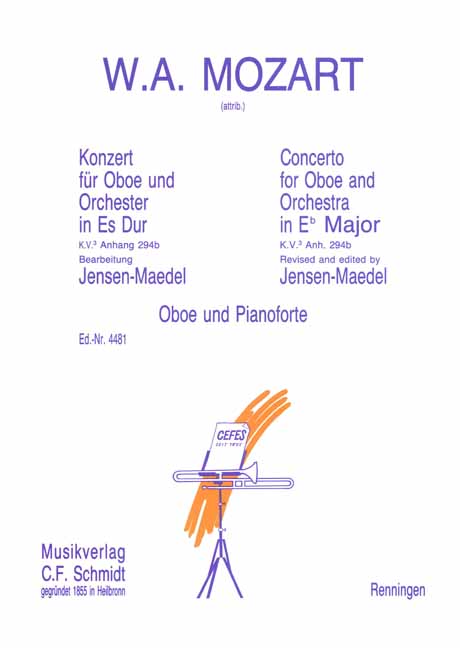 Vorderes Coverbild Konzert für Oboe und Orchester Es-Dur (KV-Anh. 294