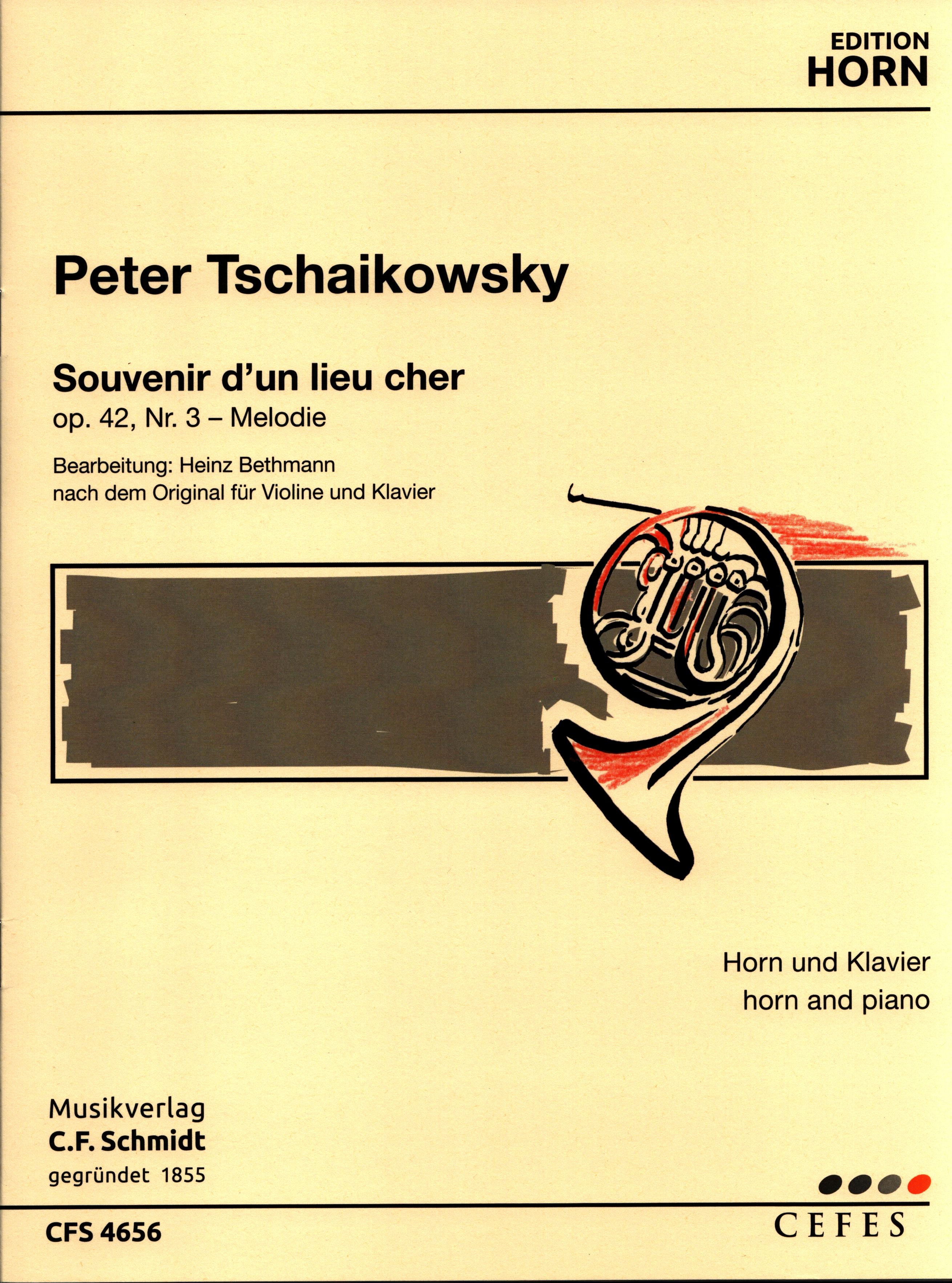 Vorderes Coverbild Souvenir d'un lieu cher op. 42, Nr. 3 Melodie