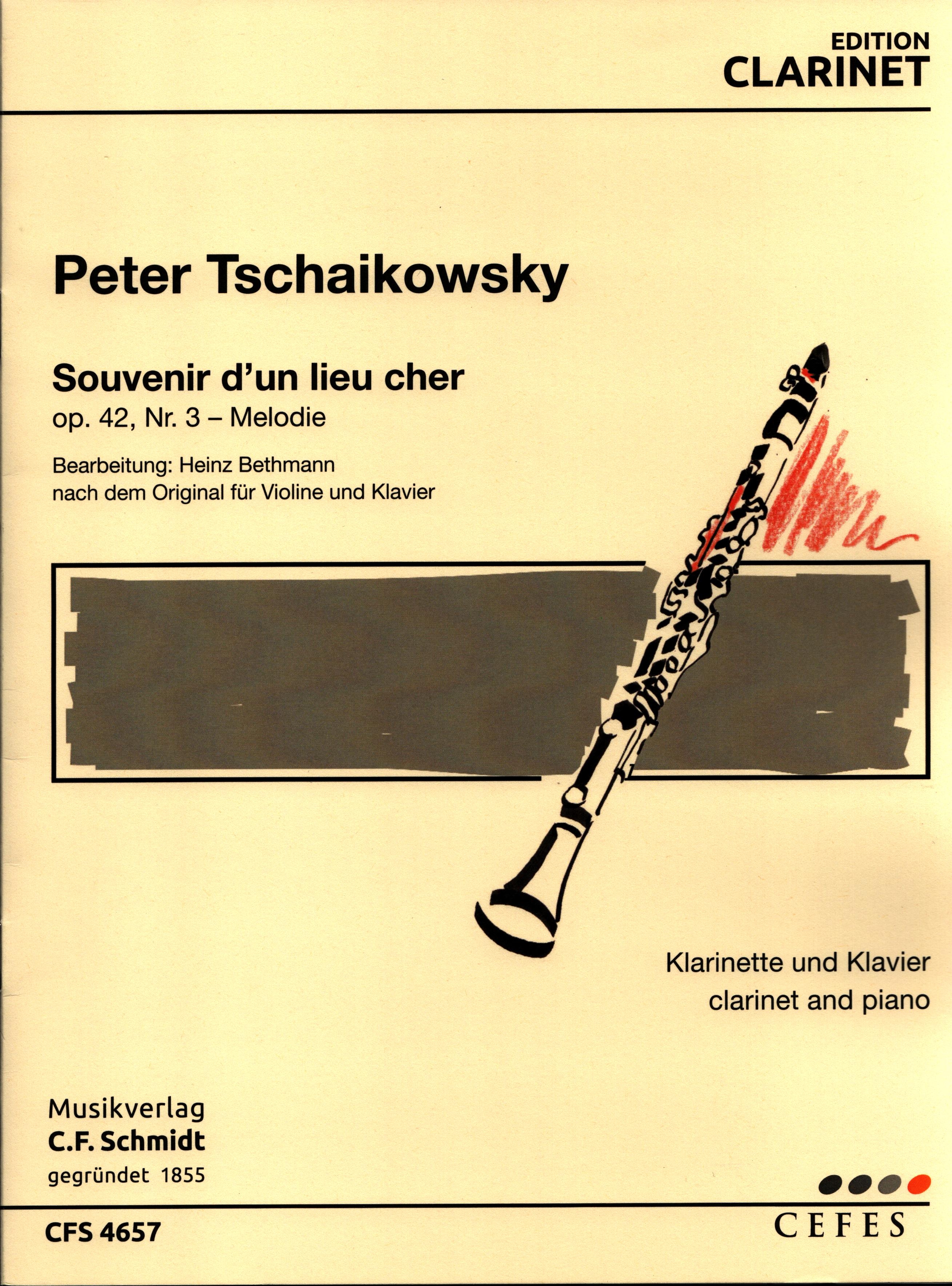 Vorderes Coverbild Souvenir d'un lieu cher op. 42, Nr. 3 Melodie
