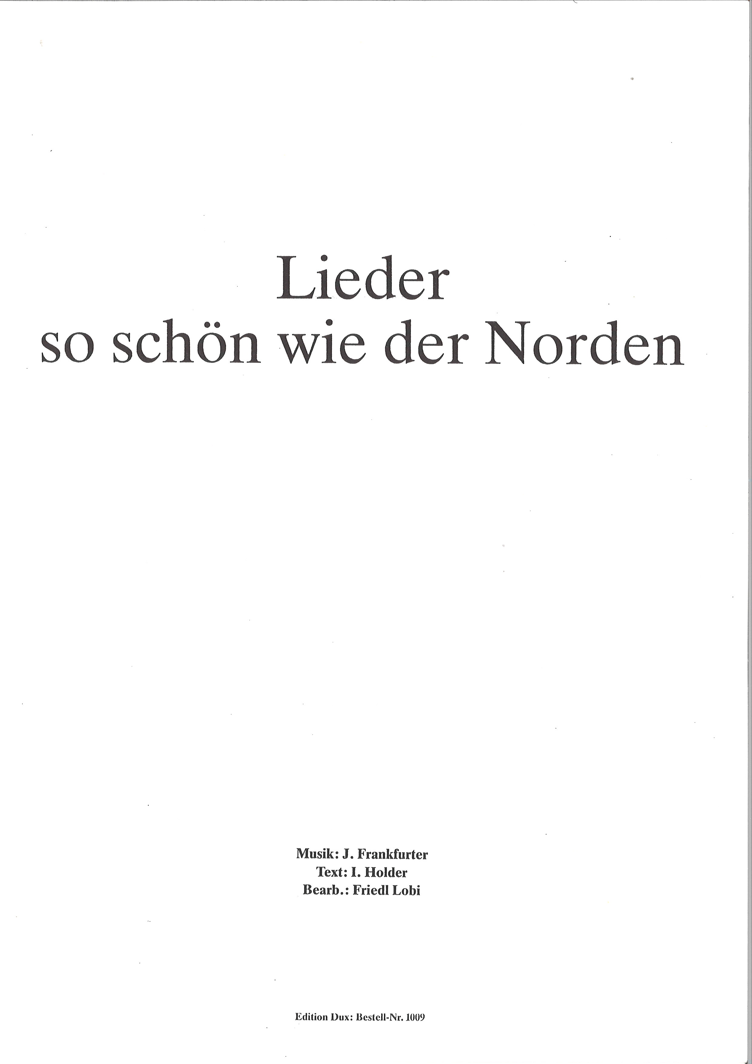 Vorderes Coverbild Lieder so schön wie der Norden