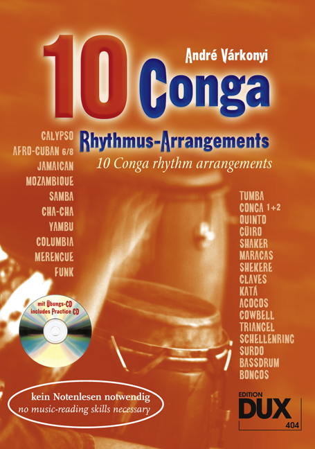 Vorderes Coverbild 10 Conga Rhythmus-Arrangements