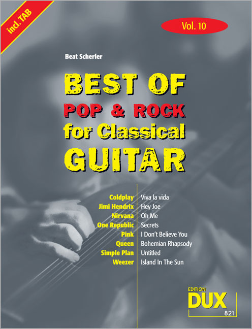 Vorderes Coverbild Best of Pop & Rock for Classical Guitar Vol. 10