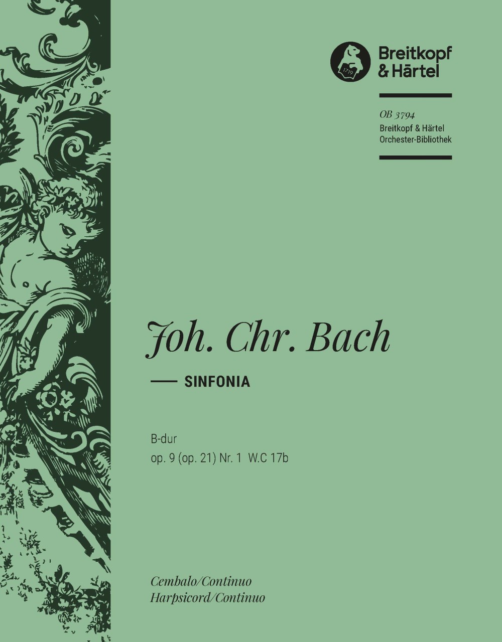 Vorderes Coverbild Sinfonia B-dur op. 9 (op. 21) Nr. 1 W.C 17b