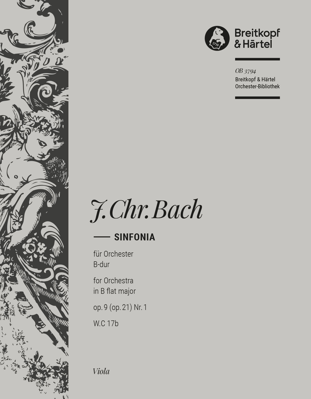 Vorderes Coverbild Sinfonia B-dur op. 9 (op. 21) Nr. 1 W.C 17b