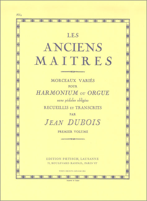 Vorderes Coverbild Anciens Maitres Vol 1
